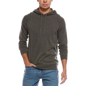 Quinn Mens  Cashmere Hoodie, Grey